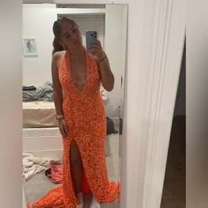 AMARRA prom dress. orange size 8.